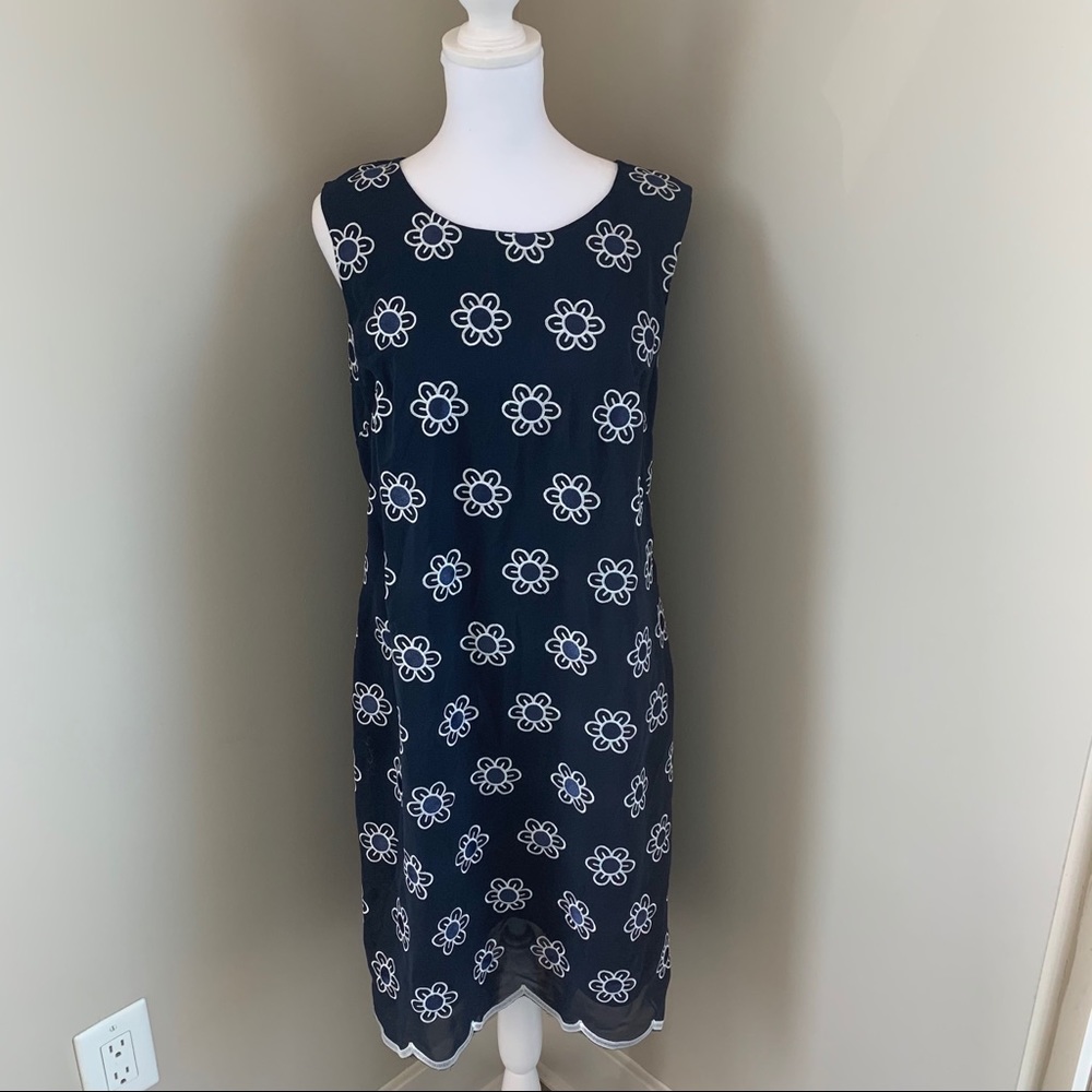 Karl Lagerfeld Navy Blue Floral Dress